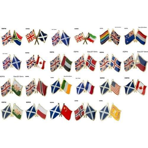 Flag Laple Pin Badge Brooch United Kindom friendship South African Scotland Rainbow Netherland Canada Norway Ireland U.S. Poland