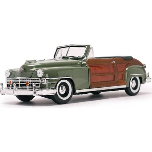 1/18 Scale 1948 Diecast Chrysler Car Model Alloy Wood-grain Vehicle Toy Metal Traffic Tools Simulation Collection Children Gift