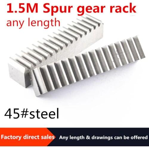 1PC 1.5Mod spur Gear rack 1.5M Gear rack Precision cnc rack (straight teeth) Toothed rack Large amount can be customized