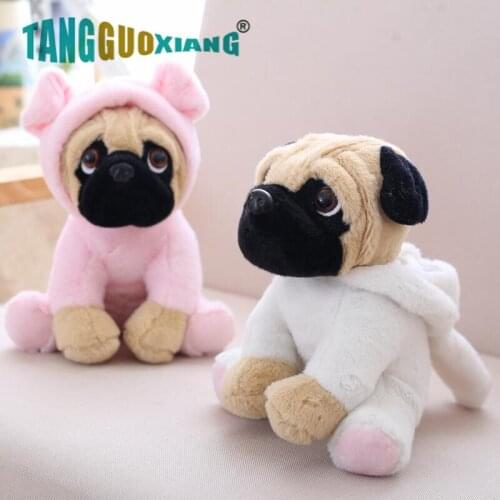 1pc 20cm Wear Clothes Cute Animal Shar-pei Dog Plush Toy Stuffed Doll Soft Bithday Presents For Children