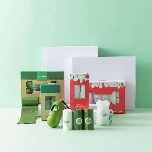 10/12 Micron Dog Poop Bags Earth-Friendly Large Cat Dog Waste Bags Doggie Green Black Bags Pet Cat Dogs Supplies Dog Poop Bag