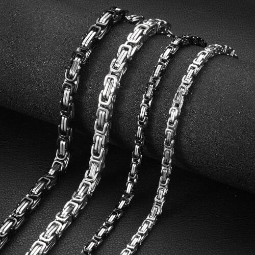 10pcs/lot Wholesale 316 Stainless Steel Chain Necklace and Bracelet Multi Sizes DIY Jewelry with Lobster Claw Clasps S-001*10