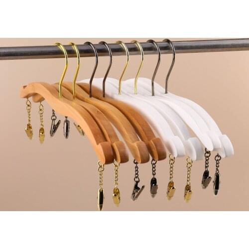10 pcs Custom logo rose gold metal Clips Hanger boutique underwear lingerie Plastic hangers