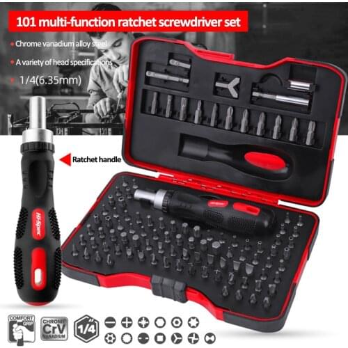 100pc Screwdriver Set with Bit Driver Tamper Proof Torq Torx Hex Star Precision Screwdriver Bit Set for Home Appliances Repair