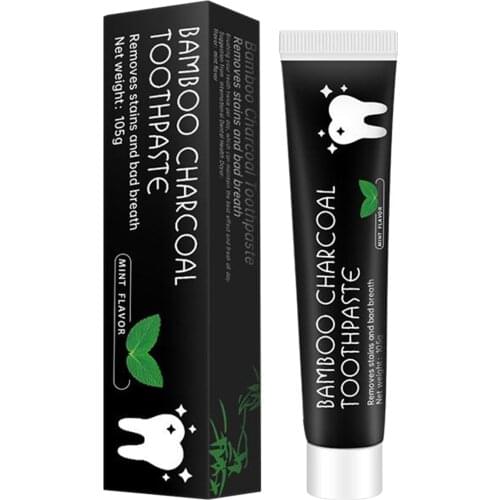5x Bamboo Black Activated Charcoal Whitening Toothpaste,Whitener and Stain Remover