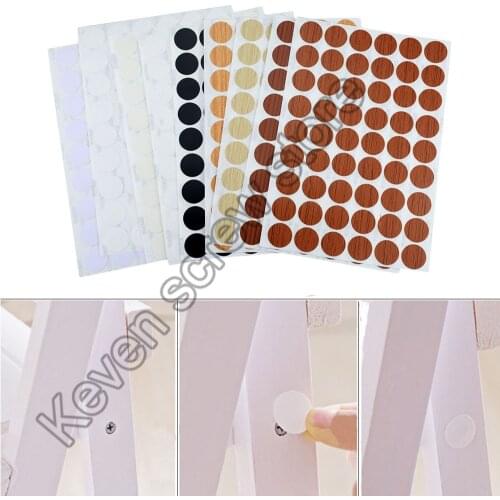 54PCS/Sheet Diameter 21MM PVC Self Adhesive Sticker Screw Hole Sticker Beauty Sticker Screw Decorative Cover Screw Cap