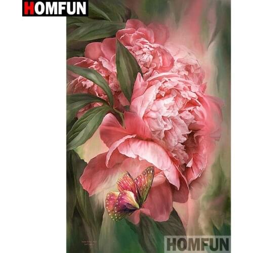 HOMFUN Full Square/Round Drill 5D DIY Diamond Painting "flower"Embroidery Cross Stitch 5D Home Decor A01650