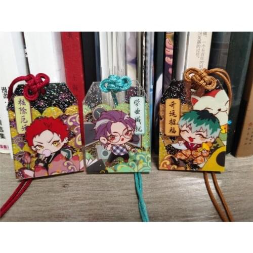 Anime Hypnosis Microphone Division Rap Battle Nurude Sasara Acrylic Pendant Good Luck Amulet Kimono Pray Cosplay Keychain Gifts