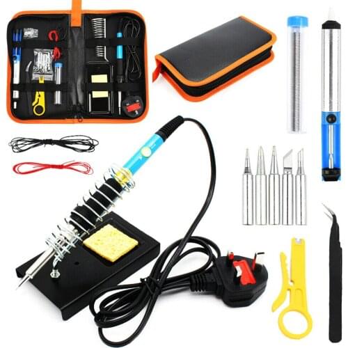 Atp Soldering Iron Kit Adjustable Temperature 220v 60w Lcd Solder Welding Tools Heater Soldering Tips Desoldering Pump