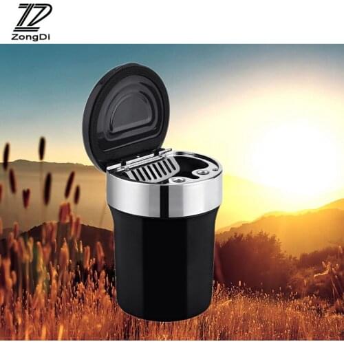 ZD 1X Car LED ashtray Multifunctional with compass For Ford focus fiesta Toyota corolla chr yaris Suzuki swift sx4 Accessories