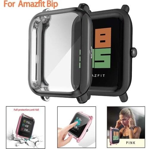 Frame TPU Case Cover Protect Shell For Huami Amazfit Bip Younth Watch with Screen Protector for Amazfit Bip/Bip Lite Accessories