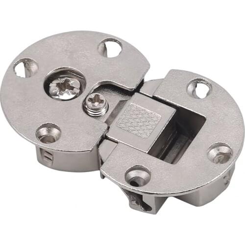 Zinc Alloy Flush Hinges 90 Degree Cabinet Hinges Door Semicircle Hinges Furniture Hardware Accessories