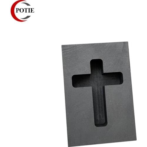 Small Graphite Ingot Bar Mold Cross Shape Mould Crucible for Melting Gold Silver Casting DIY Tool