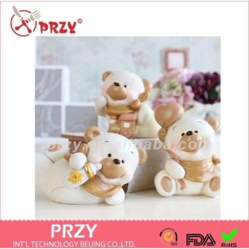 Italian-style Small Polar Bear Mold Minimalist Modern Home Decoration Silicone Molds Childrens Room Desk Birthday Gift Moulds