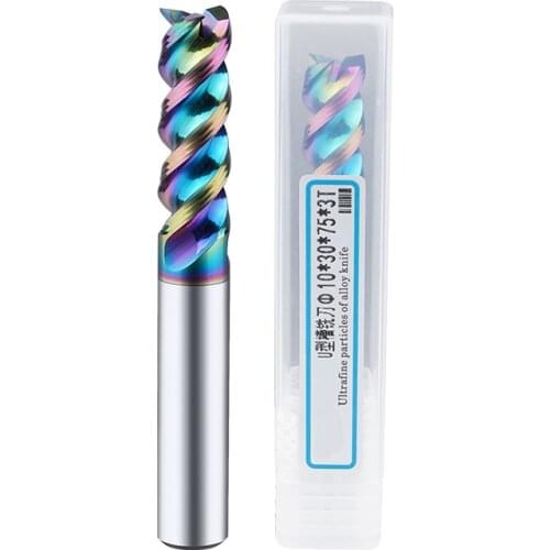 BEYOND 3F U-grooved Tungsten Steel Milling Cutters for Aluminum Circular Color Coating 4mm-12mm End Mills High Efficiency