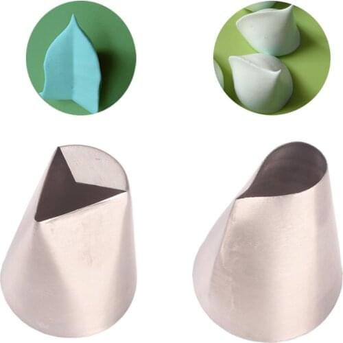 #F04#F05 Water Drop Shape Pastry Nozzles Big Leaves Icing Piping Nozzles For Decorating Cakes reposteria y pasteleria accesorios