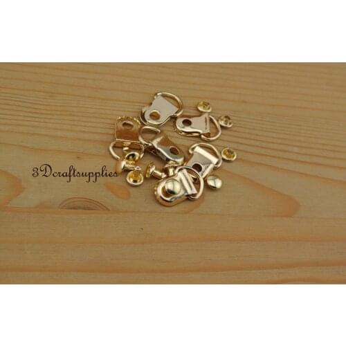 Purse Chain loop Chain attachment pull ring Pull loops 25 set gold AC71D