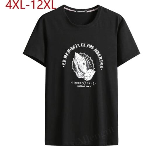 Summer Men Women Cotton T-Shirts Short Sleeve Large Size 7XL 8XL 9XL 10XL 12XL Oversized T Shirt Loose Men Elasticity Tee-shirt