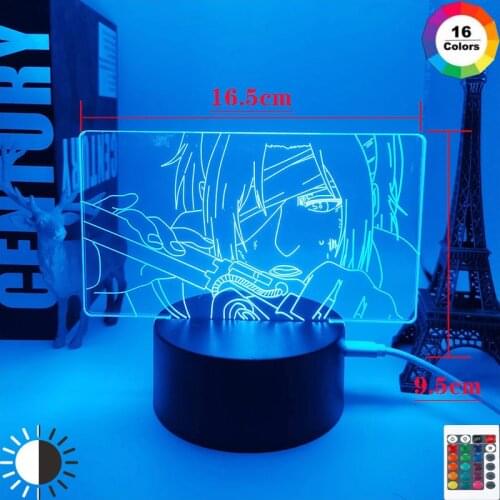 Anime 3d Lamp Attack on Titan Hange Zoe Light for Bedroom Decoration Kids Gift Attack on Titan LED Night Light Hange Zoe