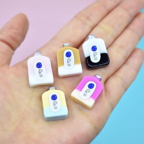 Miniature Simulation Drinks Bottle Resin Decoration Crafts Faltback Cabochon Embellishments for Scrapbooking DIY Accessories