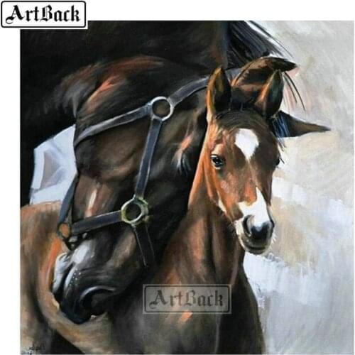 Full square / round drill horse New arrival 5D diamond painting kit 3d diamond mosaic rhinestone home decoration HO29