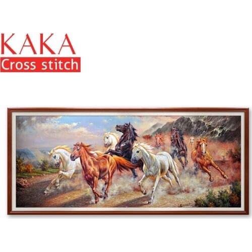 Cross stitch kits,Embroidery needlework sets with printed pattern,11CT-canvas for Home Decor Painting,Animals Full NCKA055
