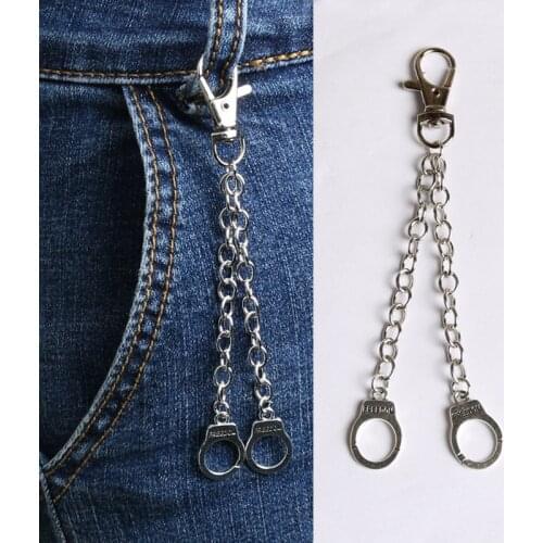 Handcuffs Wallet Belt Chain Rock Hiphop Pants Chain Punk Waist Chain Women Keychains Men Jewelry Accessories