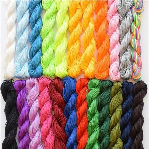 1mm*25m Nylon Beads Jewelry Cord Thread Chinese Knot Macrame Rattail Rope For DIY Handicraft Tool Hand Stitching Thread Z1181