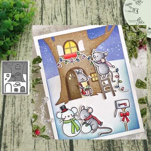 New 2019 Big tree background Metal Cutting Dies Flower border Crafts Die Cuts For DIY Scrapbooking Paper Cards Decorations