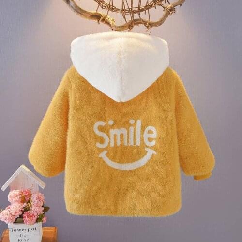2020 New Fashion Winter Children Comfortable Soft Warm Jacket Snowsuit Clothing Baby Girl Solid Cute Coat Kids Smile Clothes W78