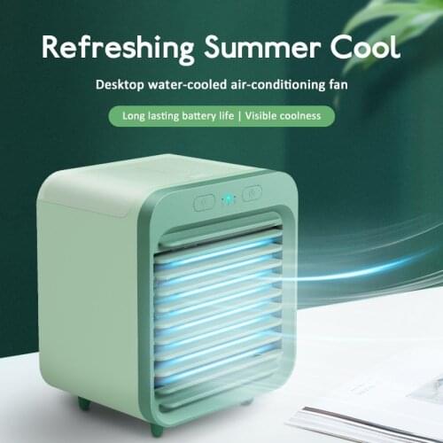 Air Conditioner Cooling Mini USB Rechargeable Summer Air Cooler Refrigeration Sprayer Desktop Small Fan Electrical Appliances