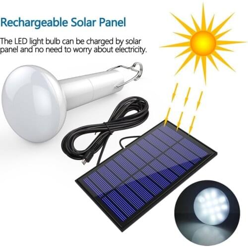 Portable Solar Light Solar Powered Energy Lamp LED Bulb for Outdoors Camping Light Tent Solar Lamps Lighting Fixture