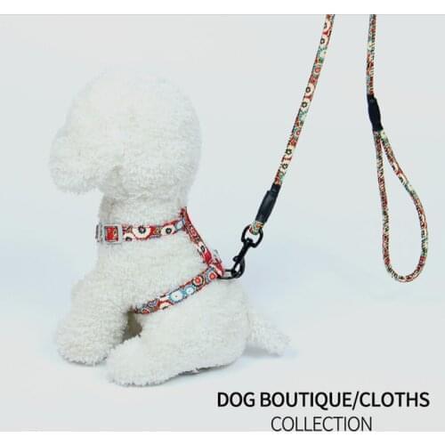 Pet Leash I-Shaped Adjustable Universal Traction Rope For Cats And Dogs Prevent Pets From Breaking Free Japanese Style