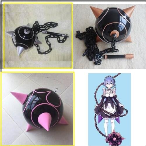 Re:Life In A Different World From Zero Rem Ram Meteor Hammer Ball Halloween Carnival Cosplay Costume Accessory Props