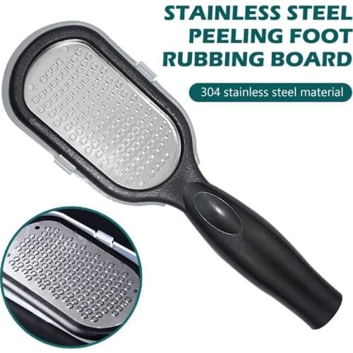 1 Pcs Stainless Steel Foot Scrapes Dead Skin Callus Scraper Remover File Pedicure Rasp Grater Foot Tool Black