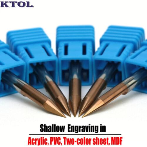 Superfine Tungsten Carbide PCB CNC Engraving Bits End Milling Cutter Tools V Wood Carving Router Endmill 4x20 Degree 0.07mm