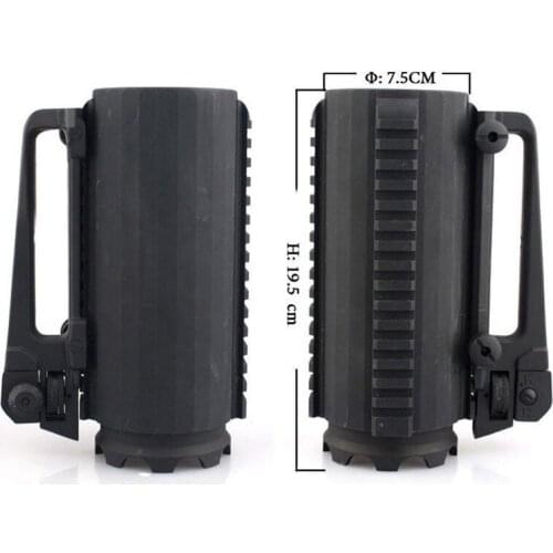 Tactical Beer Mug Water Cup Detachablle Battle Rail Mug Cup Water Cup with Track