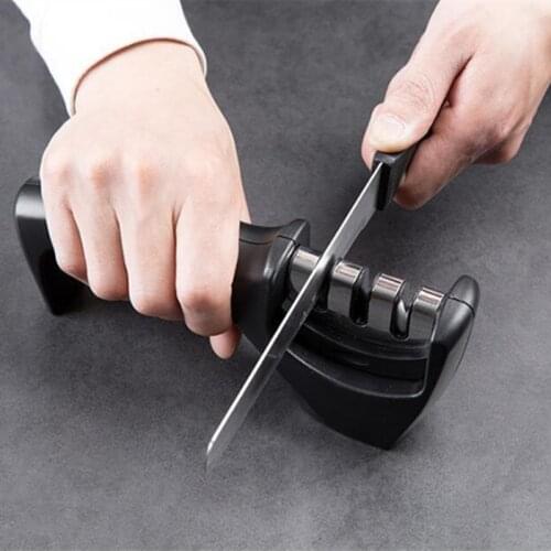 Knife Sharpener 3 Stages Kitchen Sharpening Stone Grinder knives Whetstone Grindstone Tungsten Diamond Ceramic Sharpener Tools