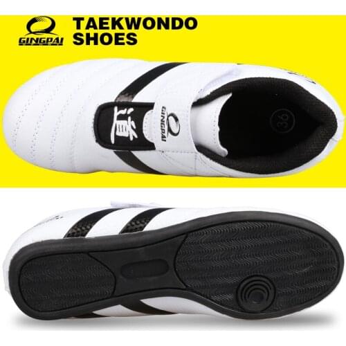 Free shipping Taekwondo Shoes for Children and Adult WTF with PU leather Breathable Wear-resistant