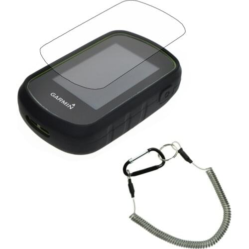 Protect Case Cover+Retractable Stretch Coiled Lanyard Rope+Screen Protector for Garmin eTrex 25 30 35 35T 25T Accessories