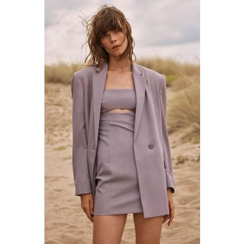 Summer High 2021SS Quality Women Purple Strapless Sleeveless Vest Slim Hole Dress For Ladies Ddxgz2 4.14