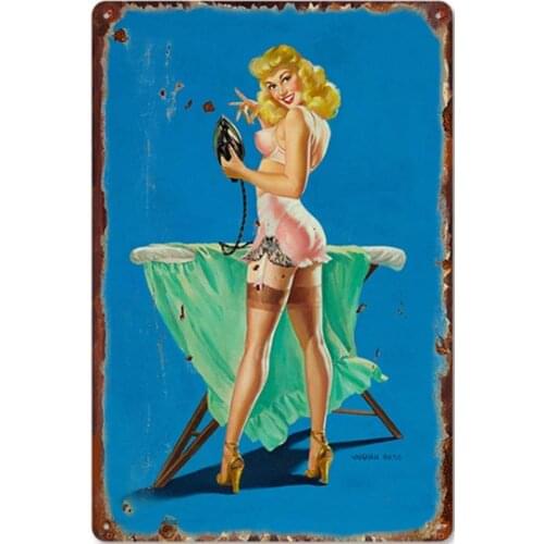 Tin Signs Laundry Thick Tinplate Print Metal Sign for Bedroom Cafe Home Bar Pub Coffee Beer Kitchen Bathroom Funny Wall Decor