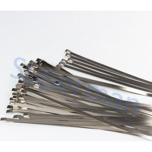 100pcs 8*250mm 8x250mm 8mmx250mm Latching Self-Locking Stainless Steel Zip Cable Tie Lock Tie Wrap cable ties 201 304 316