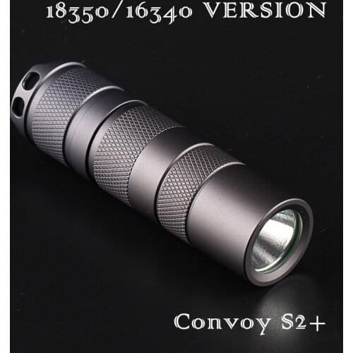 18350/16340 version Convoy S2+ Gray Cree XML2 U2-1A EDC LED Flashlight,torch,lanterncamping light, lamp,for bicycle