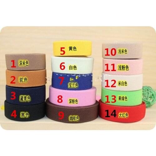 2.5cm Thick Candy Elastic Polyester Webbing Tape Bag Straps Belt Waistband Webbing Upholstery furniture 5 yard