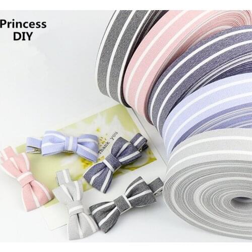5Meter/Lot 10 25mm 40mm Quality Black and White Stripe Ribbon Tape Grosgrain Fabric Layering DIY Webbing Craft Hair Bow Material