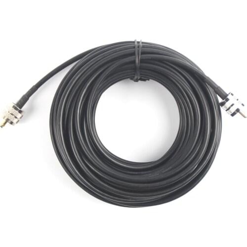 50 FT RG58 Coax Coaxial UHF PL-259 Connectors Amateur Ham CB Radio Antenna Cable Polyethylene Foam Insulation Safty Practical