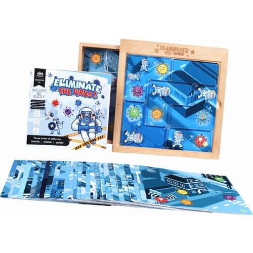 60 Cards Puzzles Educational Advanced Catching Game Logic Recognition Toy