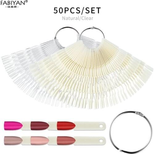 Nail Art Bamboo 150 Tips Swatches Stick Display Card Template False Fan Polish Gel Foldable Practice Board Plastic Manicure Tool