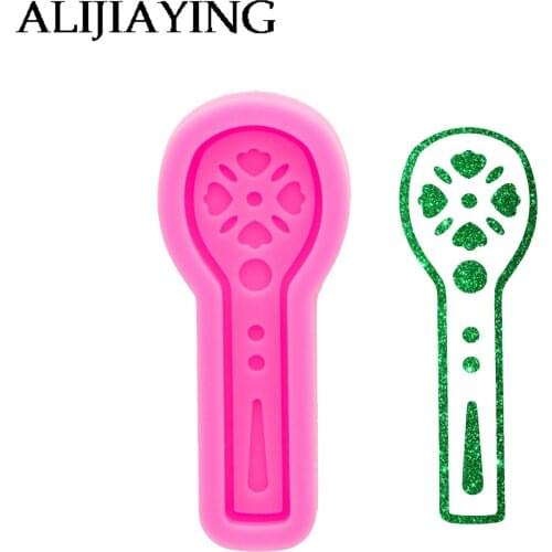 DY1050 Shiny Mini Microphone Epoxy Keychain Jewelry Making Mold, Epoxy Clay Polymer, Fondant Chocolate Silicone Molds